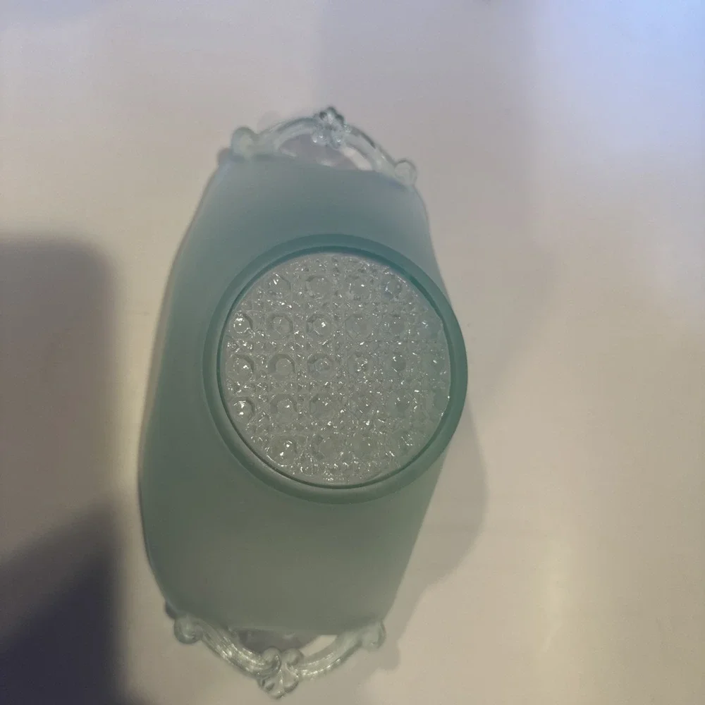 Vintage Depression Glass Green Satin Lancaster Octagon 924 Handled Nappy Bowl